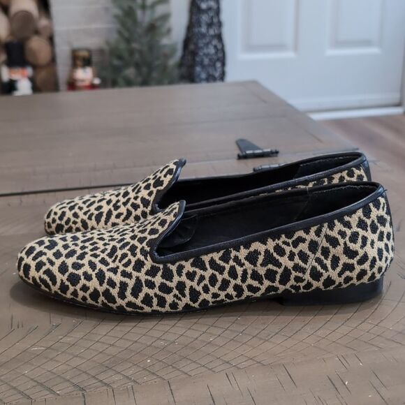 Zalo Animal Print Needlepoint Loafer Flats Sz 8 - Picture 2 of 7